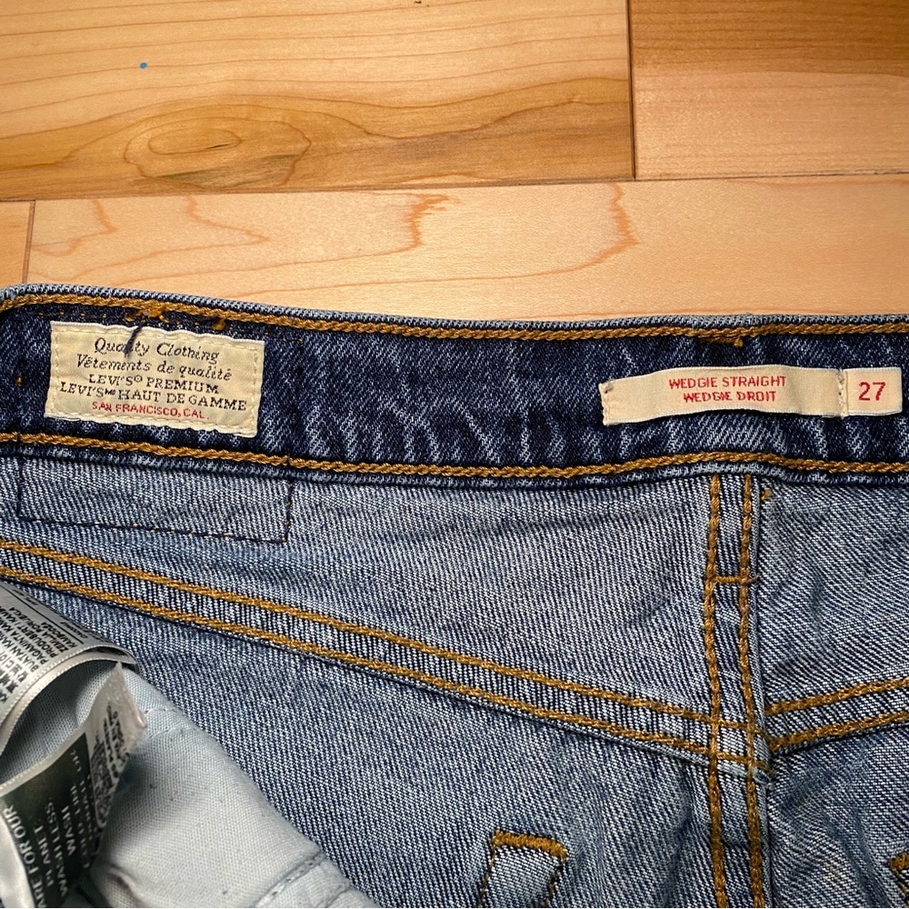 💙 LEVI’S Blue Denim Jeans Classic Wedgie Straight Streetwear - Picture 5 of 10